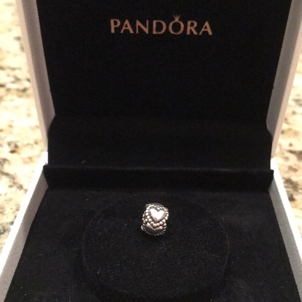 PANDORA Charm - silver hearts
